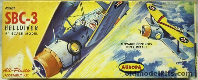 Aurora 1/48 Curtiss SBC-3 Helldiver, 117-130 plastic model kit